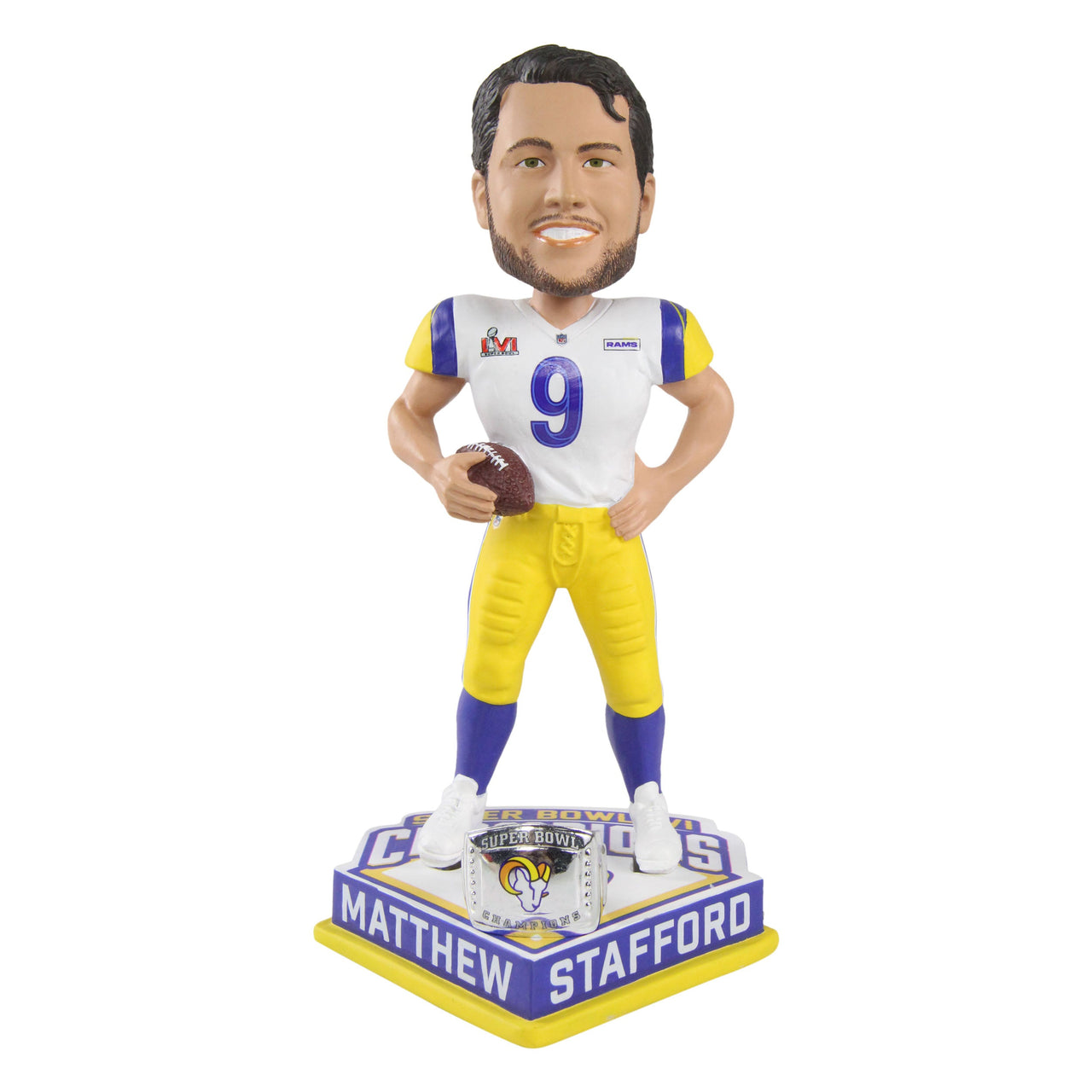 Matthew Stafford Los Angeles Rams Super Bowl LVI Champions Bobblehead NFL Football