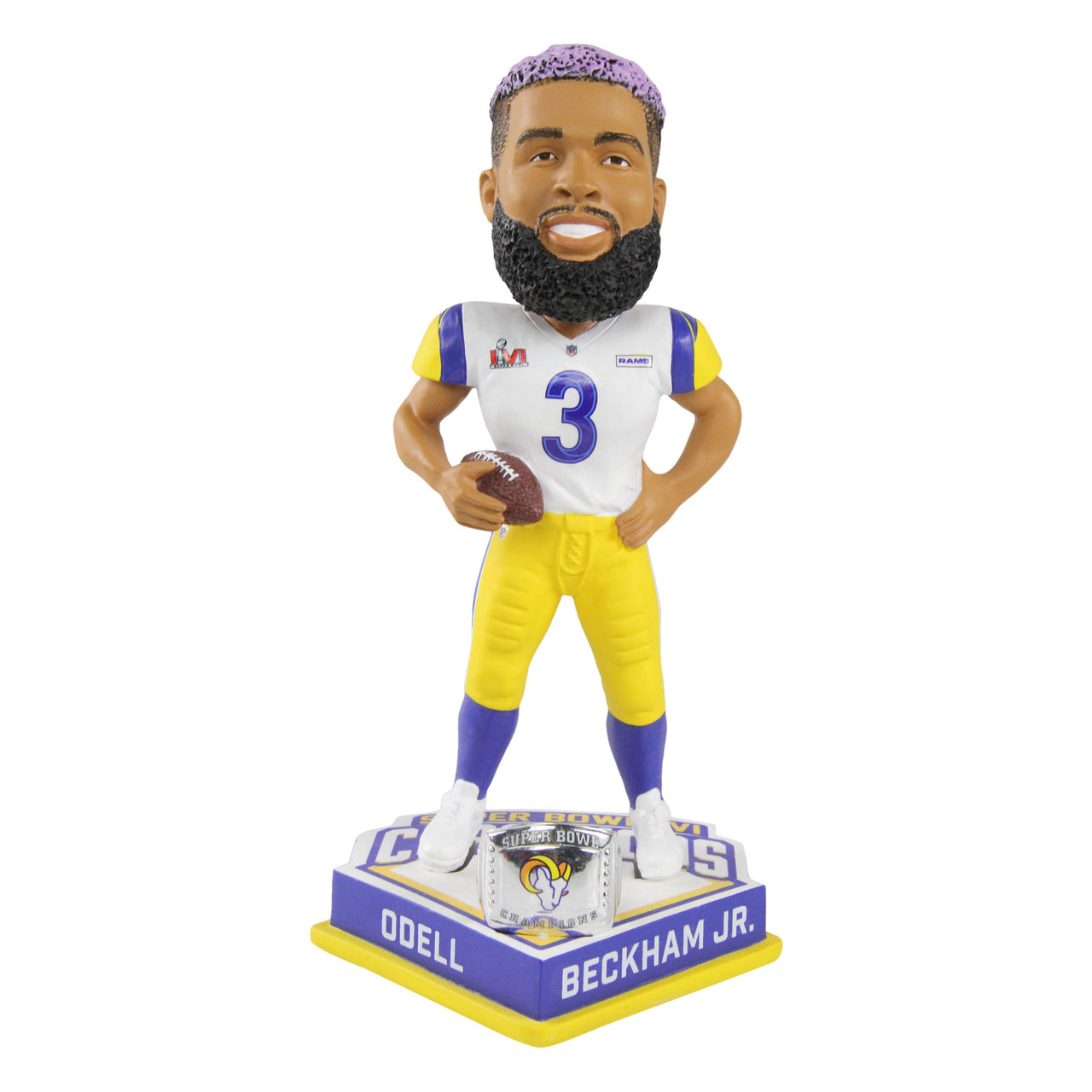 Odell Beckham Jr. Los Angeles Rams Super Bowl LVI Champions Bobblehead NFL Football