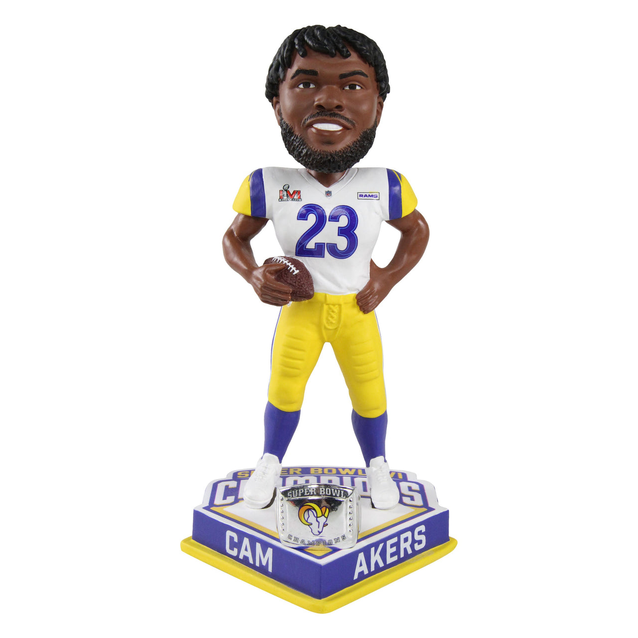 Cam Akers Los Angeles Rams Super Bowl LVI Champions Bobblehead NFL Football