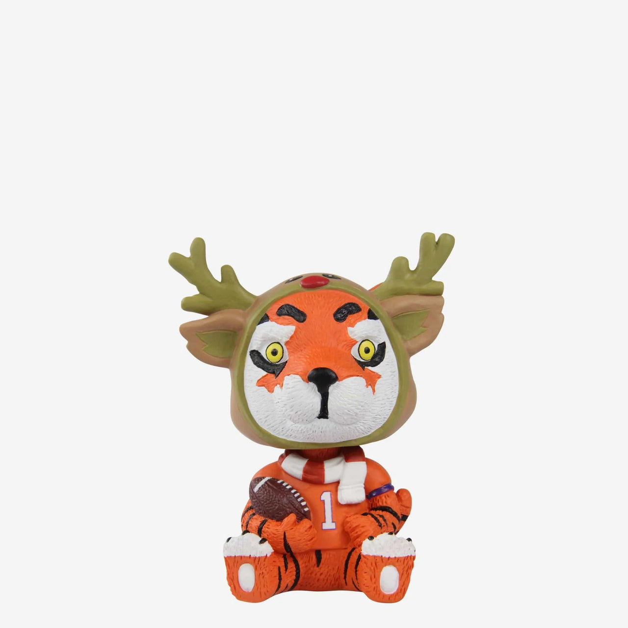 The Tiger Clemson Tigers Christmas Mascot Bobble Bro Mini Bobblehead NCAA