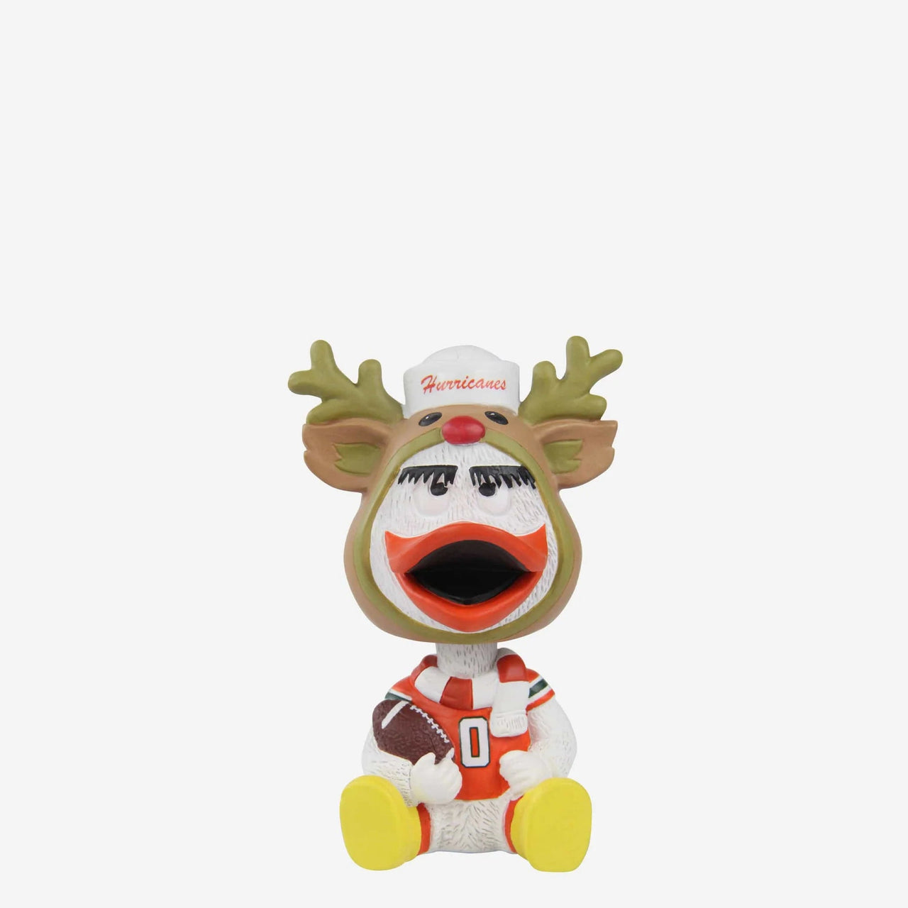 Sebastian The Ibis Miami Hurricanes Christmas Bobble Bro Mini Bobblehead NCAA
