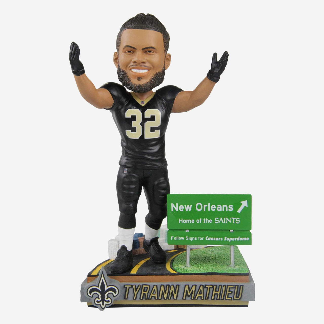 Tyrann Mathieu New Orleans Saints Next Stop Bobblehead NFL