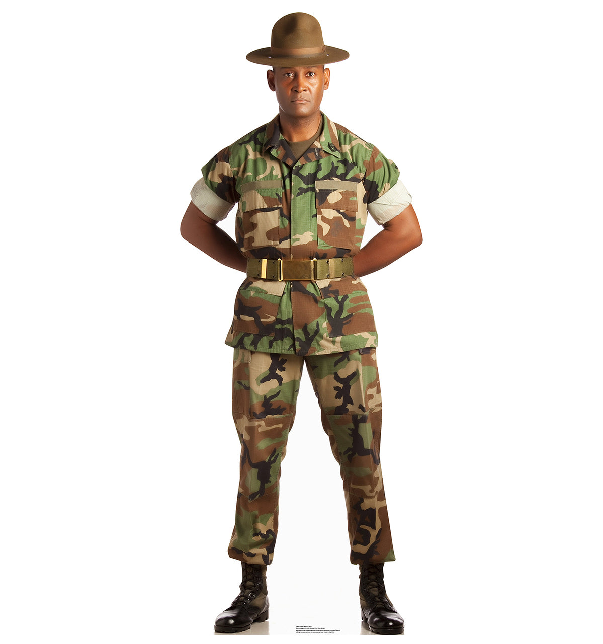 Life-size Camo Military Man Cardboard Cutout