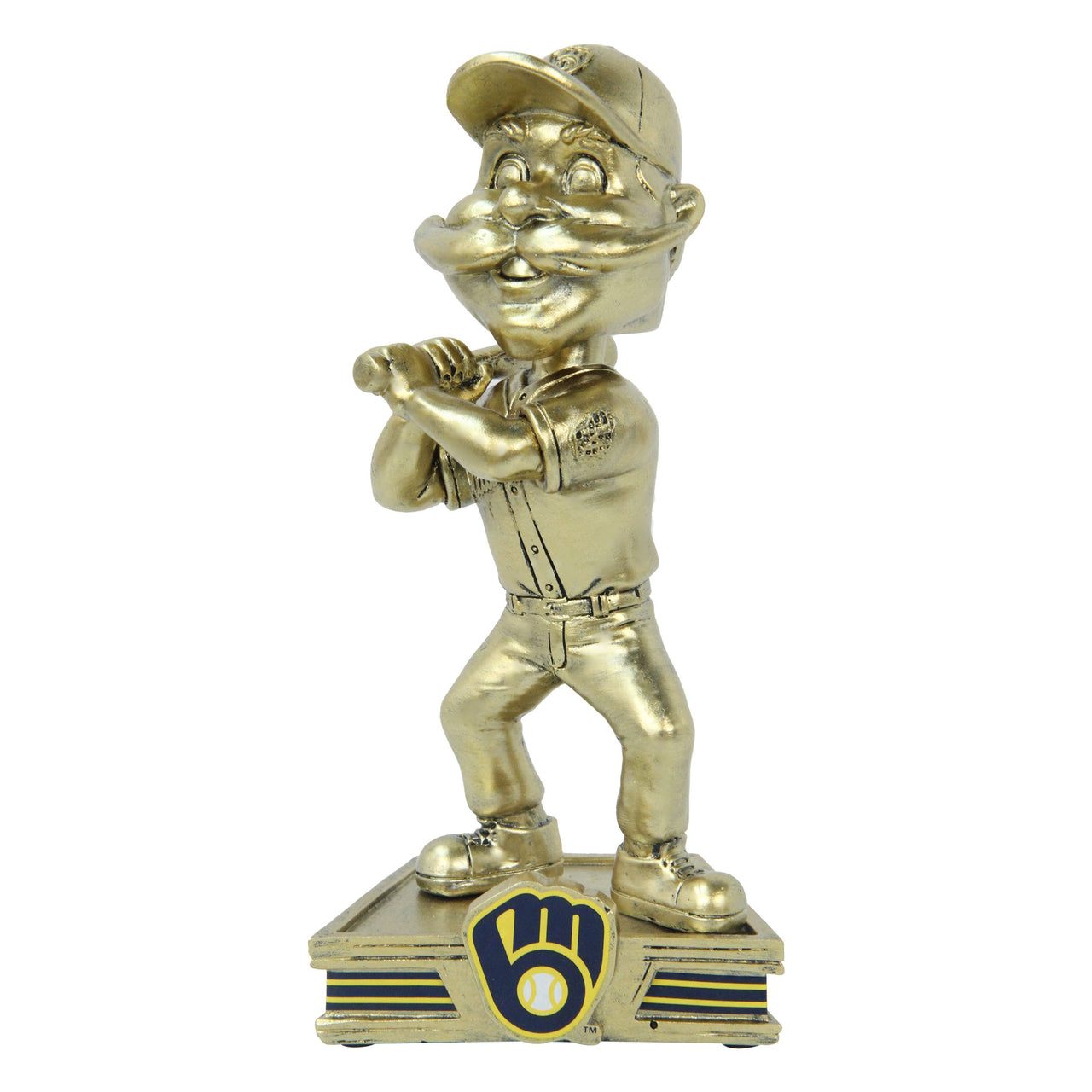 Milwaukee Brewers Bernie Brewer Gold Mascot Bobble