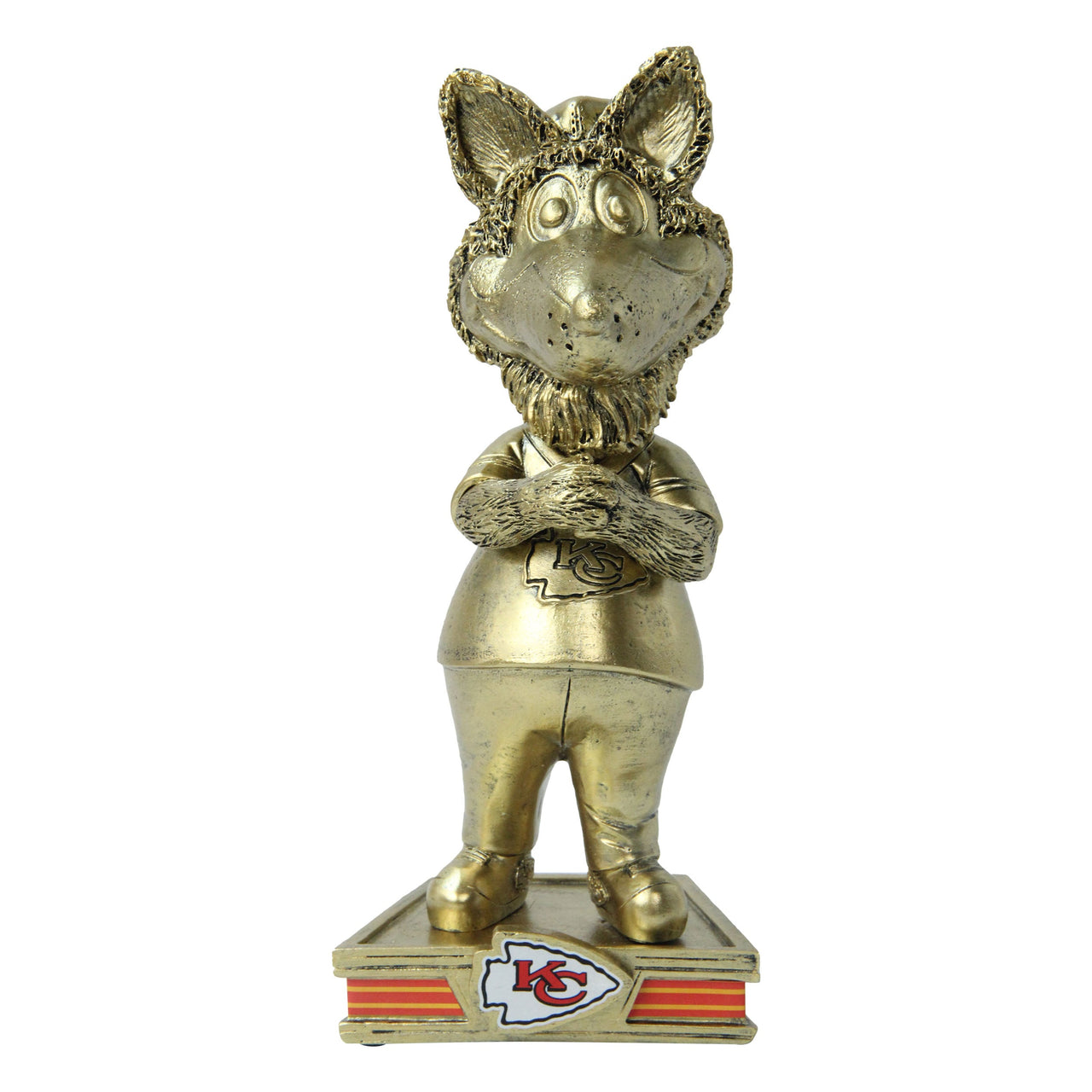 Kansas City Chiefs K.c. Wolf Gold Mascot Bobble