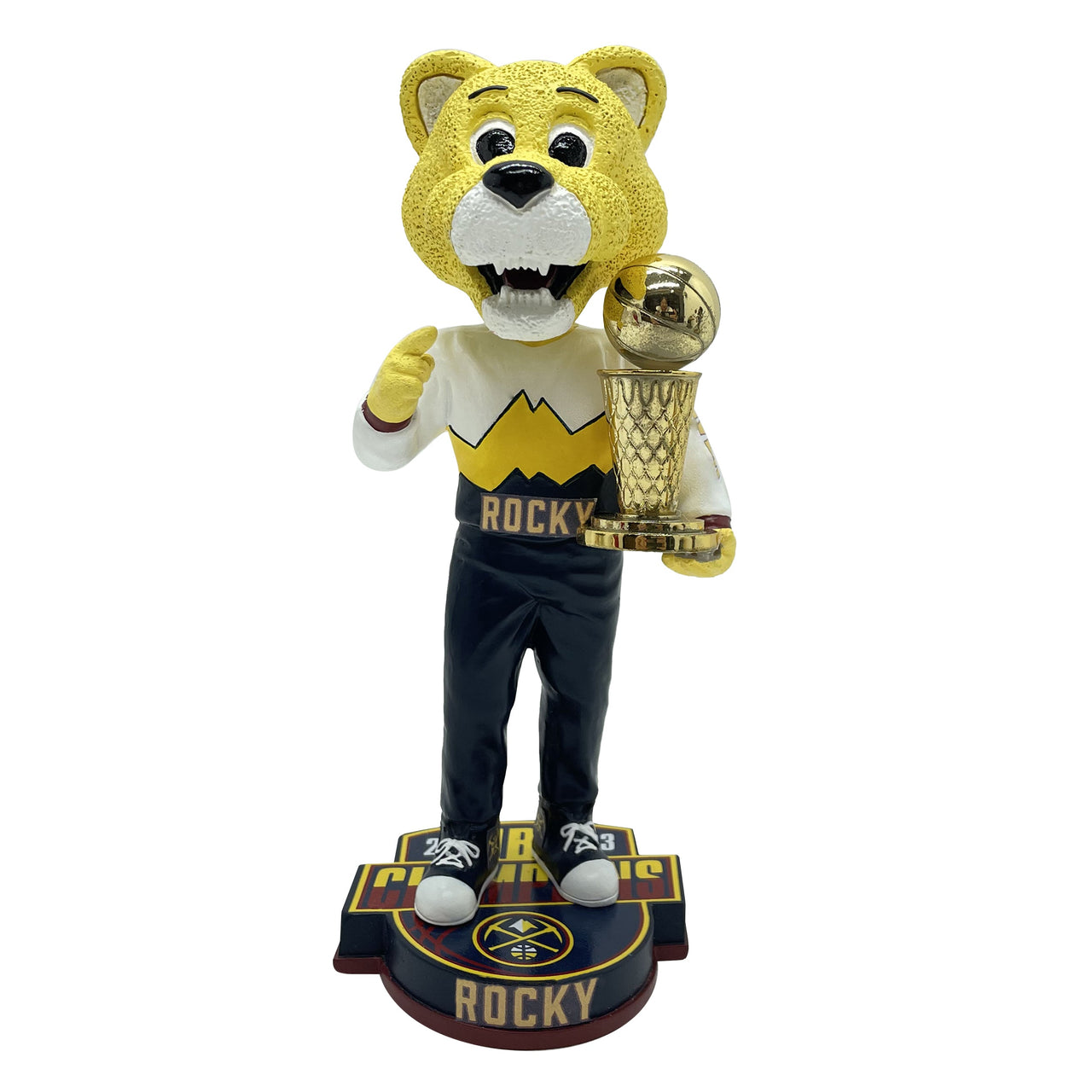 Rocky The Mountain Lion Denver Nuggets 2023 NBA Champions Alternate Uniform Bobblehead NBA