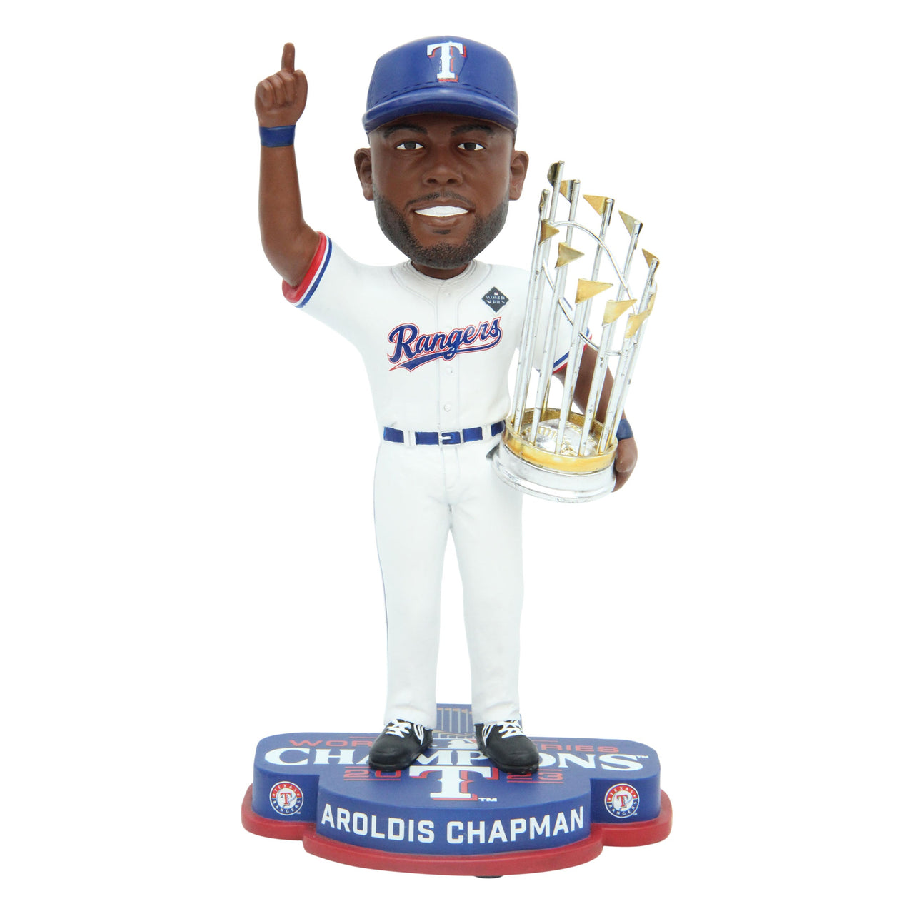 Aroldis Chapman Texas Rangers 2023 World Series ChAmpions 8 Inch Bobble