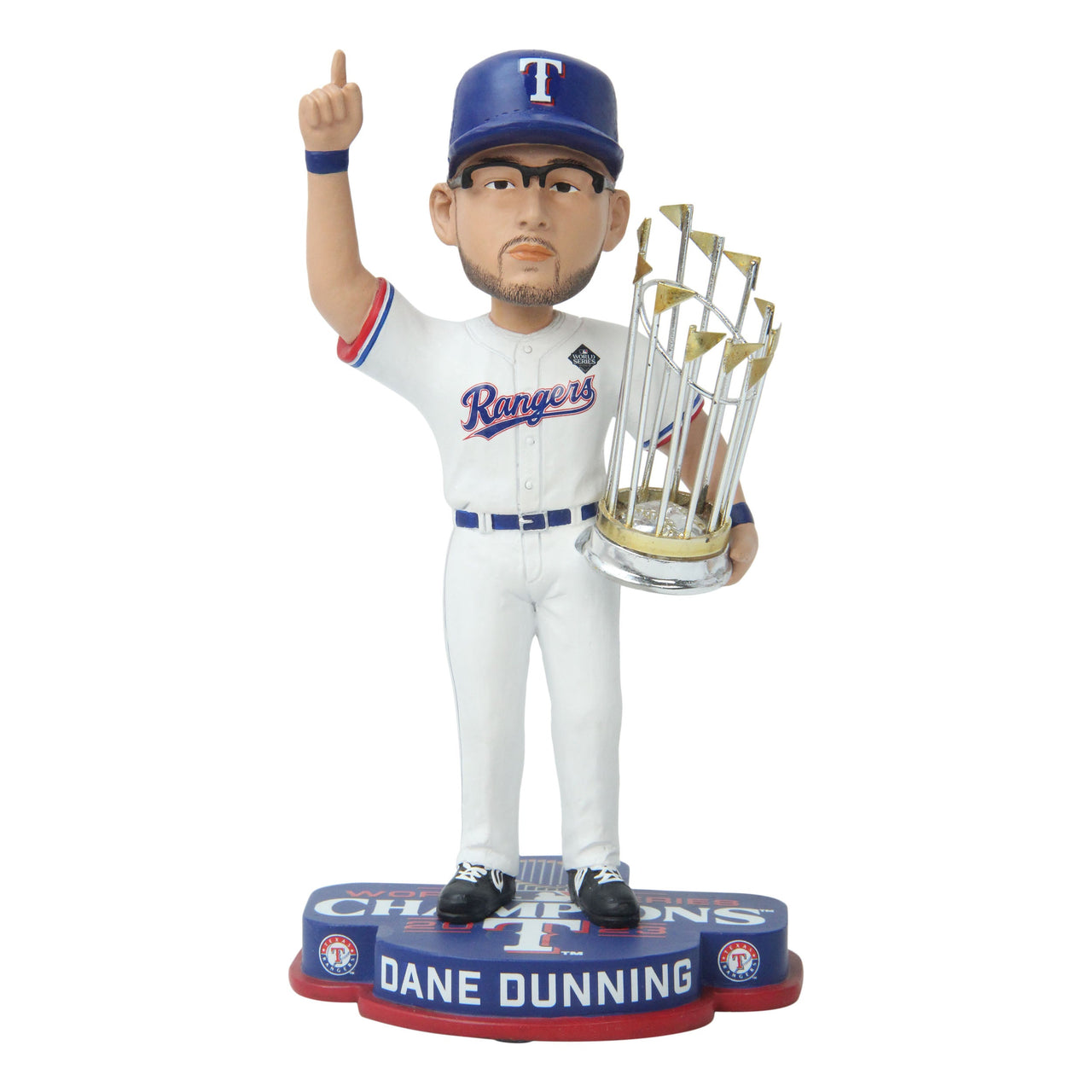 Dane Dunning Texas Rangers 2023 World Series ChampIons 8 Inch Bobble