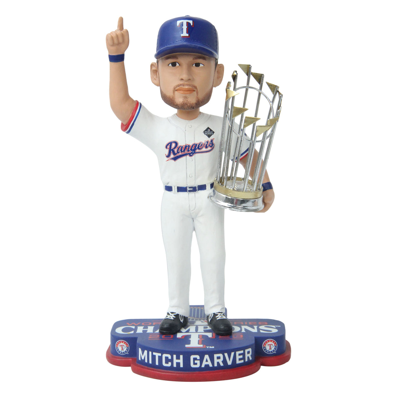Mitch Garver Texas Rangers 2023 World Series ChampIons 8 Inch Bobble