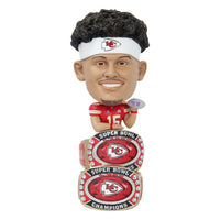 Thumbnail for Patrick Mahomes Kansas City Chiefs Super Bowl LviiI Champions Btb Double Ring Bighead
