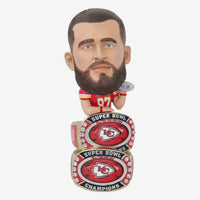 Thumbnail for Travis Kelce Kansas City Chiefs Super Bowl Lviii CHampions Btb Double Ring Bighead