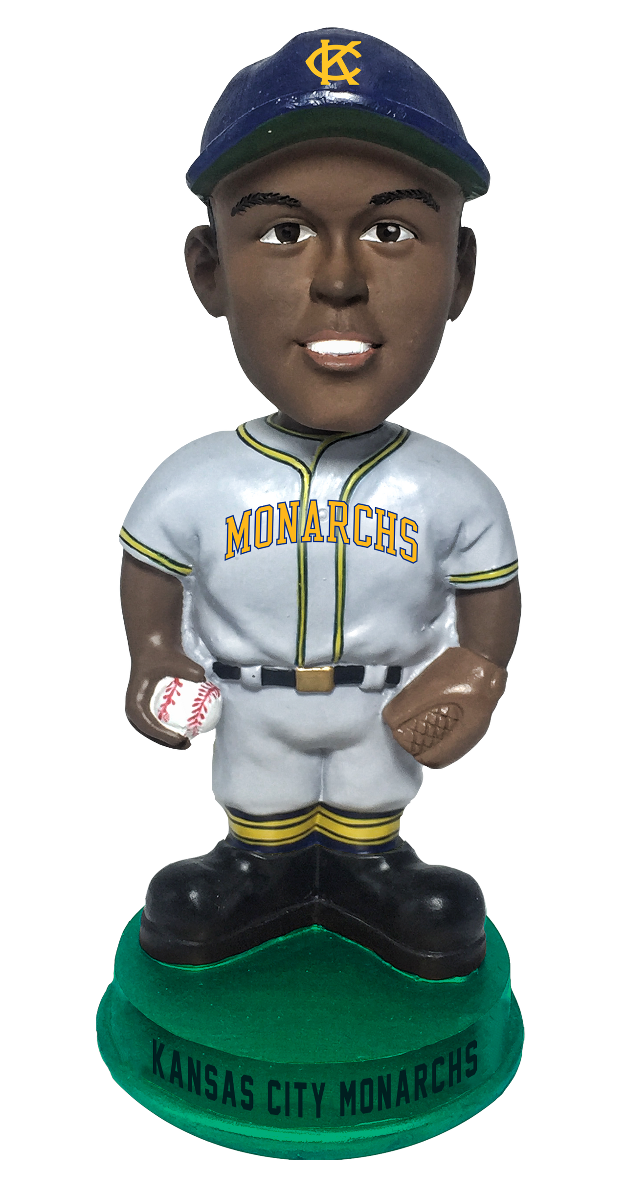 Kansas City Monarchs - Grey Negro Leagues Vintage Green Base Bobblehead Negro Leagues