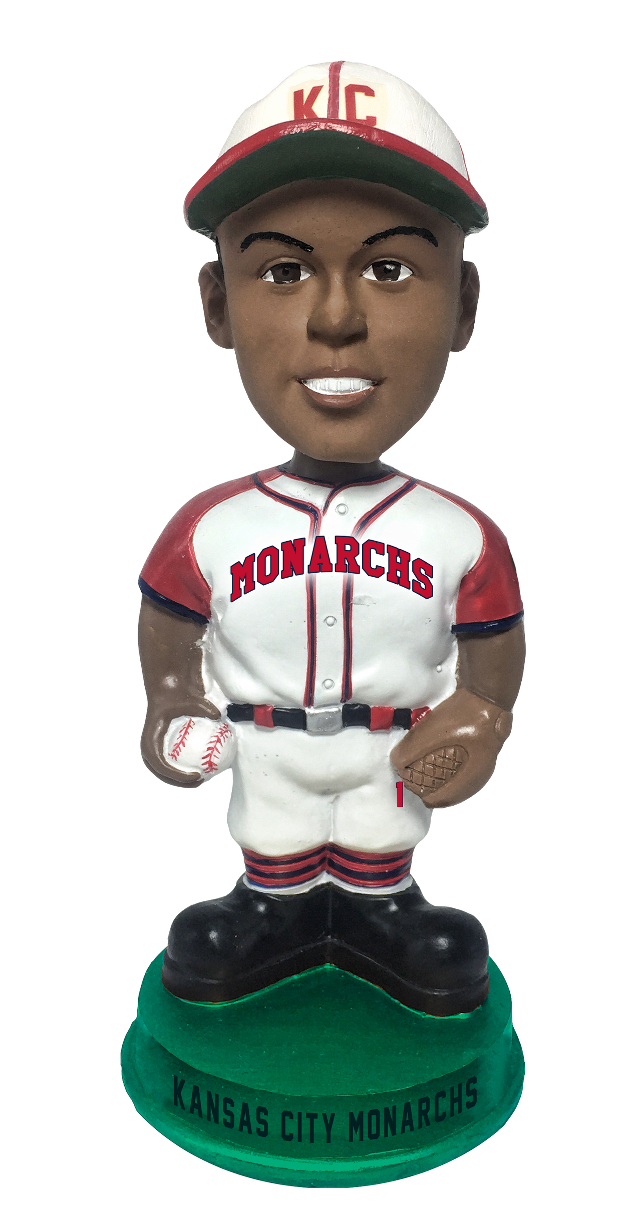 Kansas City Monarchs - White Negro Leagues Vintage Green Base Bobblehead Negro Leagues