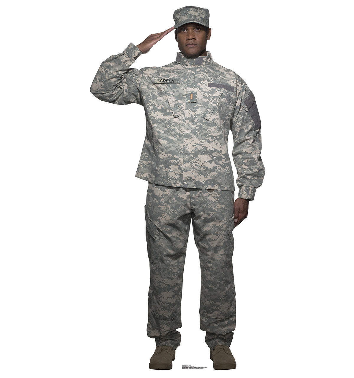 Life-size Digital Camo Soldier Cardboard Cutout