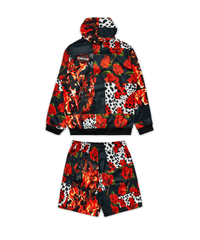 Thumbnail for Fire Hoodie Shorts Set