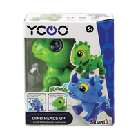 Thumbnail for Dino Heads Up Interactive Blue Triceratops Toy