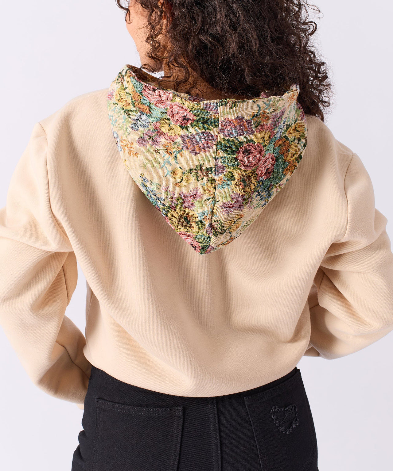 Women Floral Tapestry Graphic Zip Up Hoodie