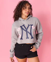 Thumbnail for Women Ny Cropped Hoodie