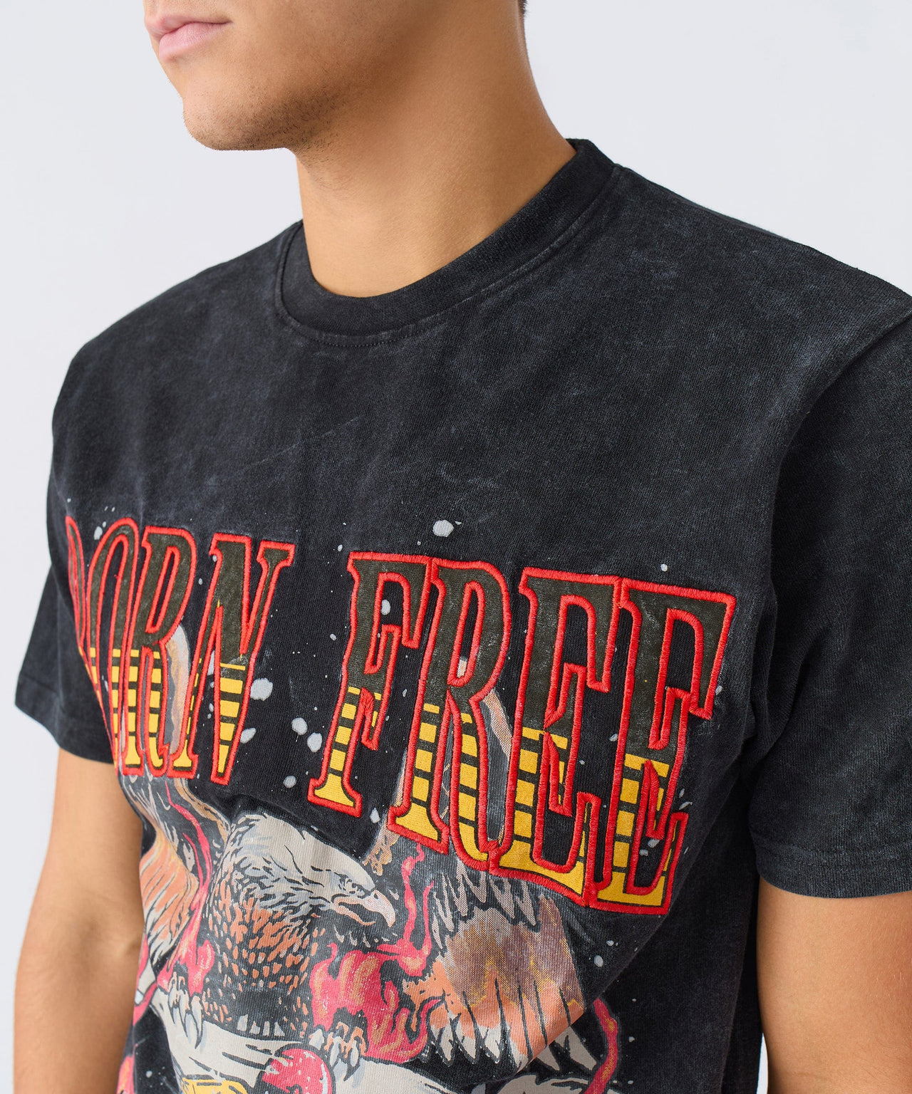Born Free Applique Graphic Short Sleeve T-Shirt