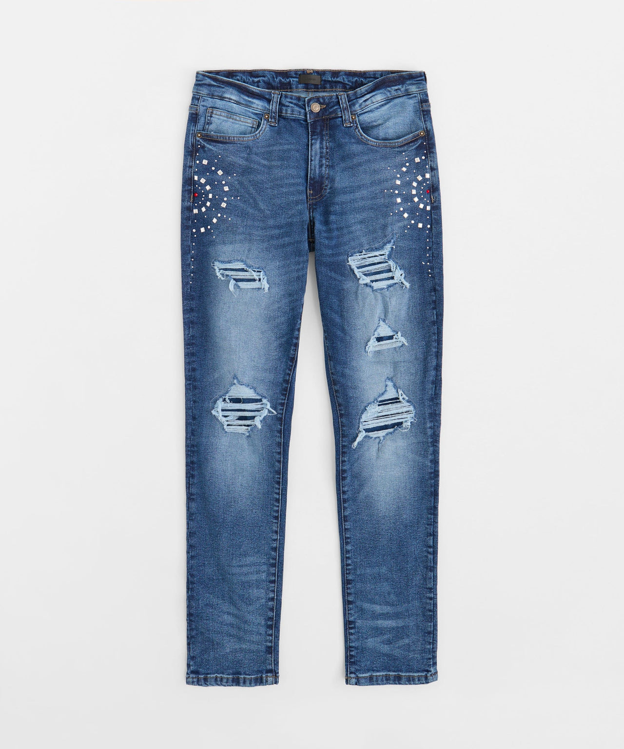 Plus Size Starburst Studded Skinny Jeans