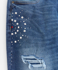 Thumbnail for Plus Size Starburst Studded Skinny Jeans