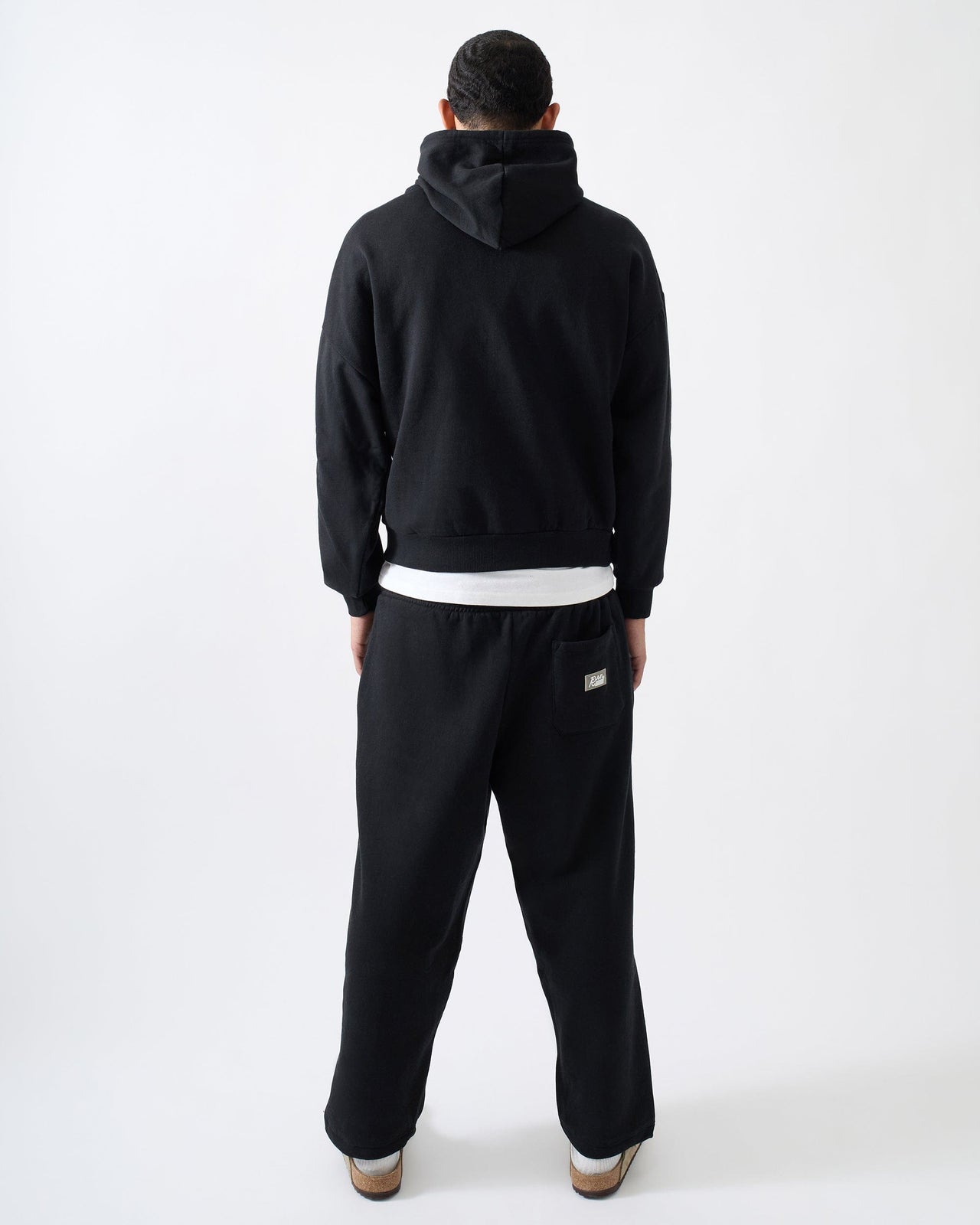 Essential Pull Over Boxy Fit Hoodie - Black