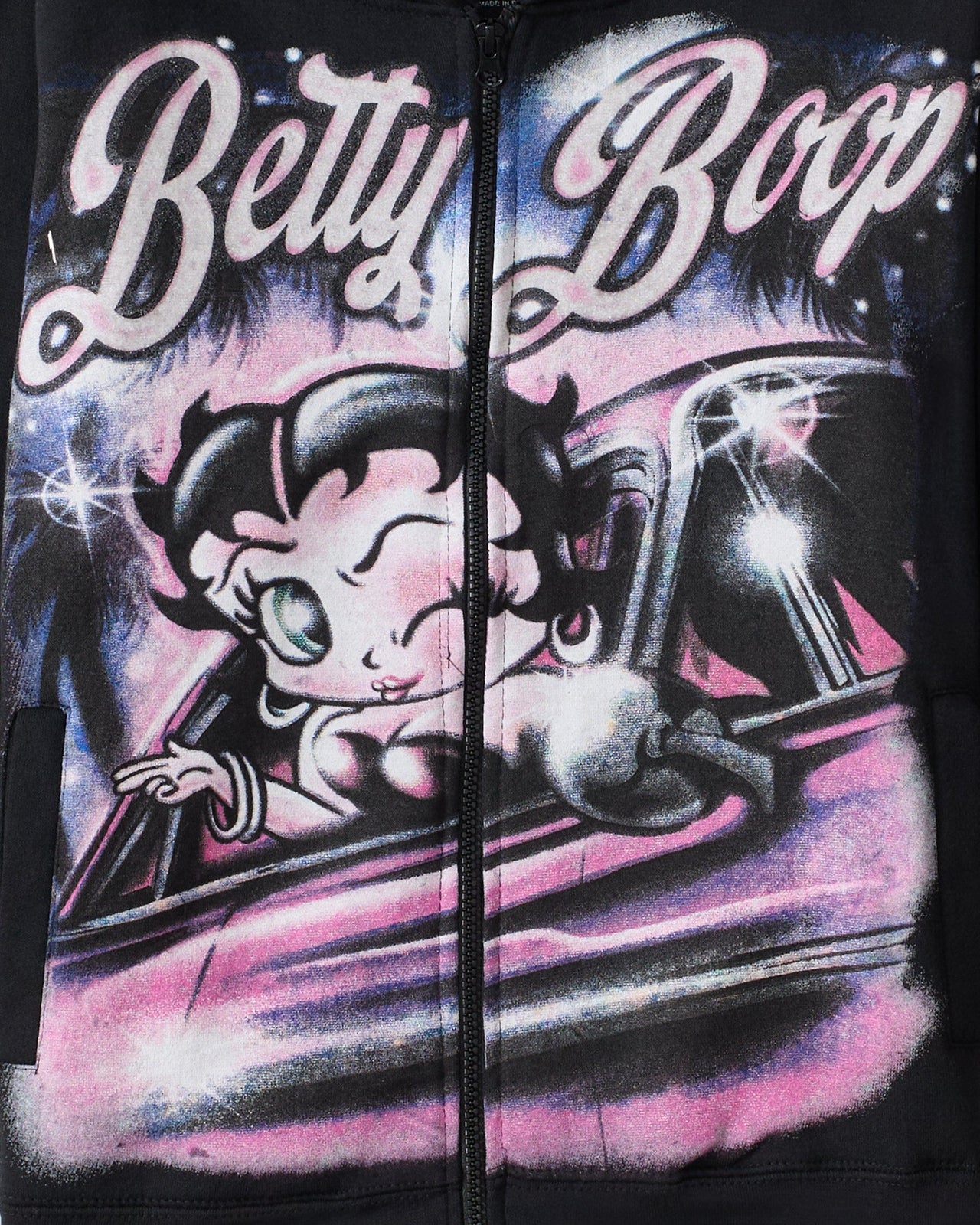 Women Betty Boop Airbrush Full Zip Hoodie