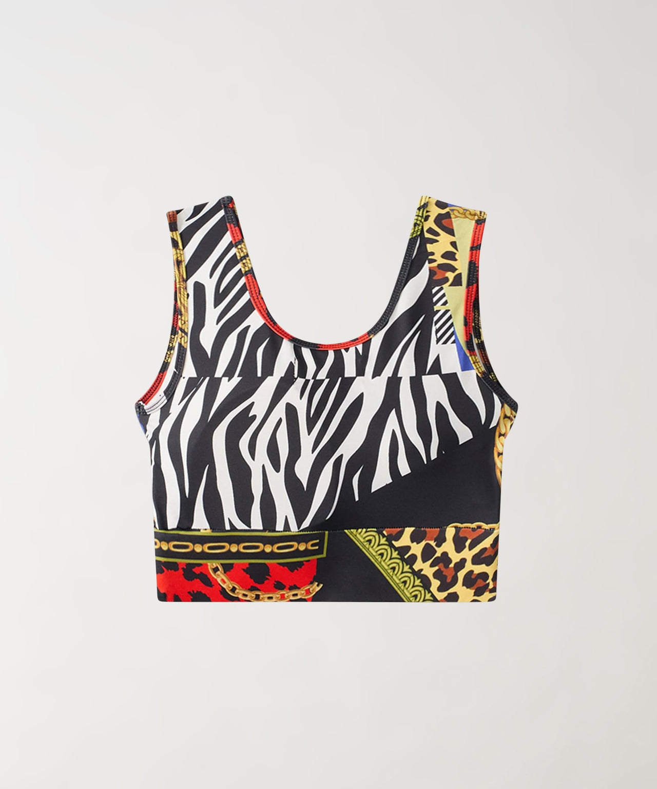 Plaid Chain Support Bra