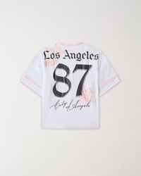 Thumbnail for Los Angeles Sweet Rebel Women's Graphic Short Sleeve Cropped Shirt