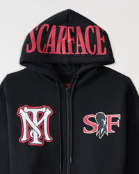 Thumbnail for Scarface Full ZIP Hoodie - Black