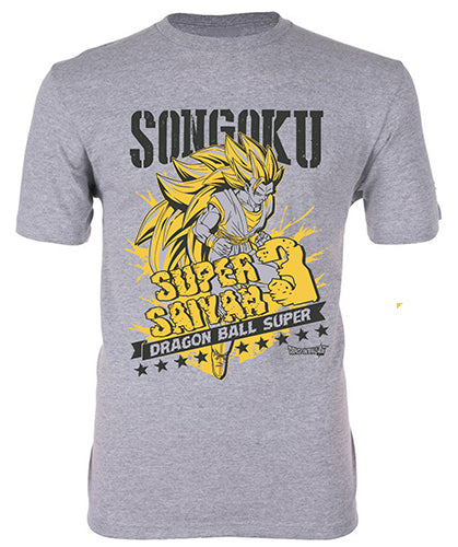 DRAGON BALL SUPER- SS3 GOKU 01 MEN SCREEN PRINT T-SHIRT