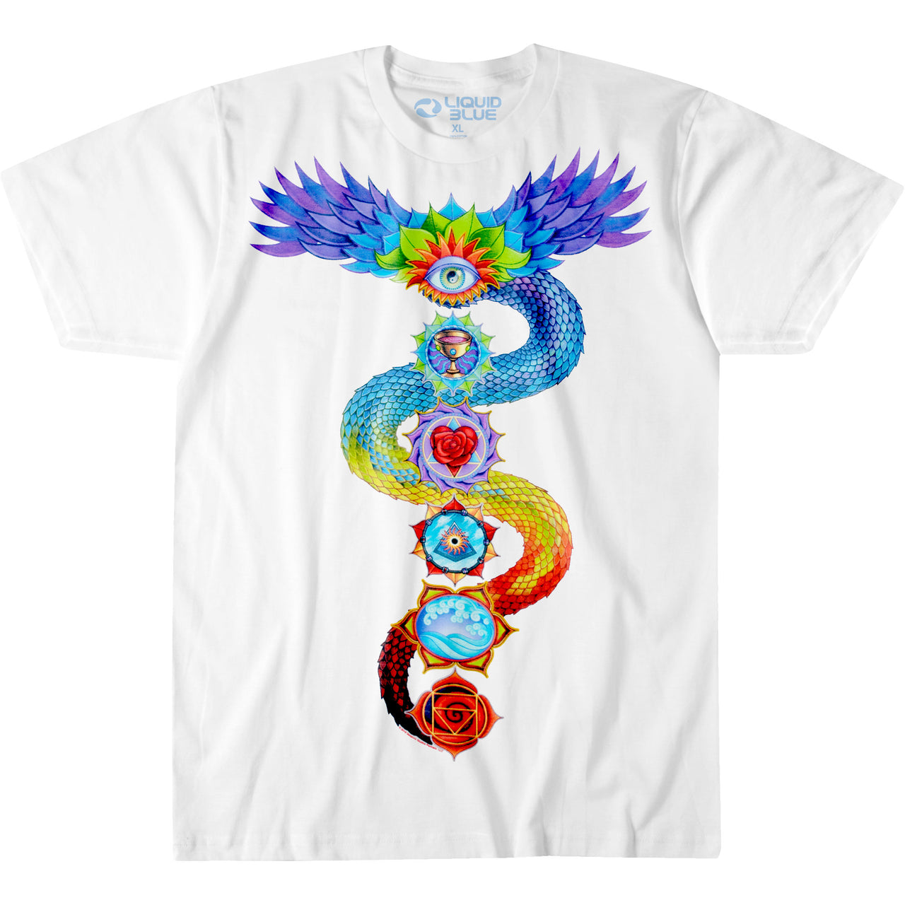 Chakra White Athletic T-Shirt