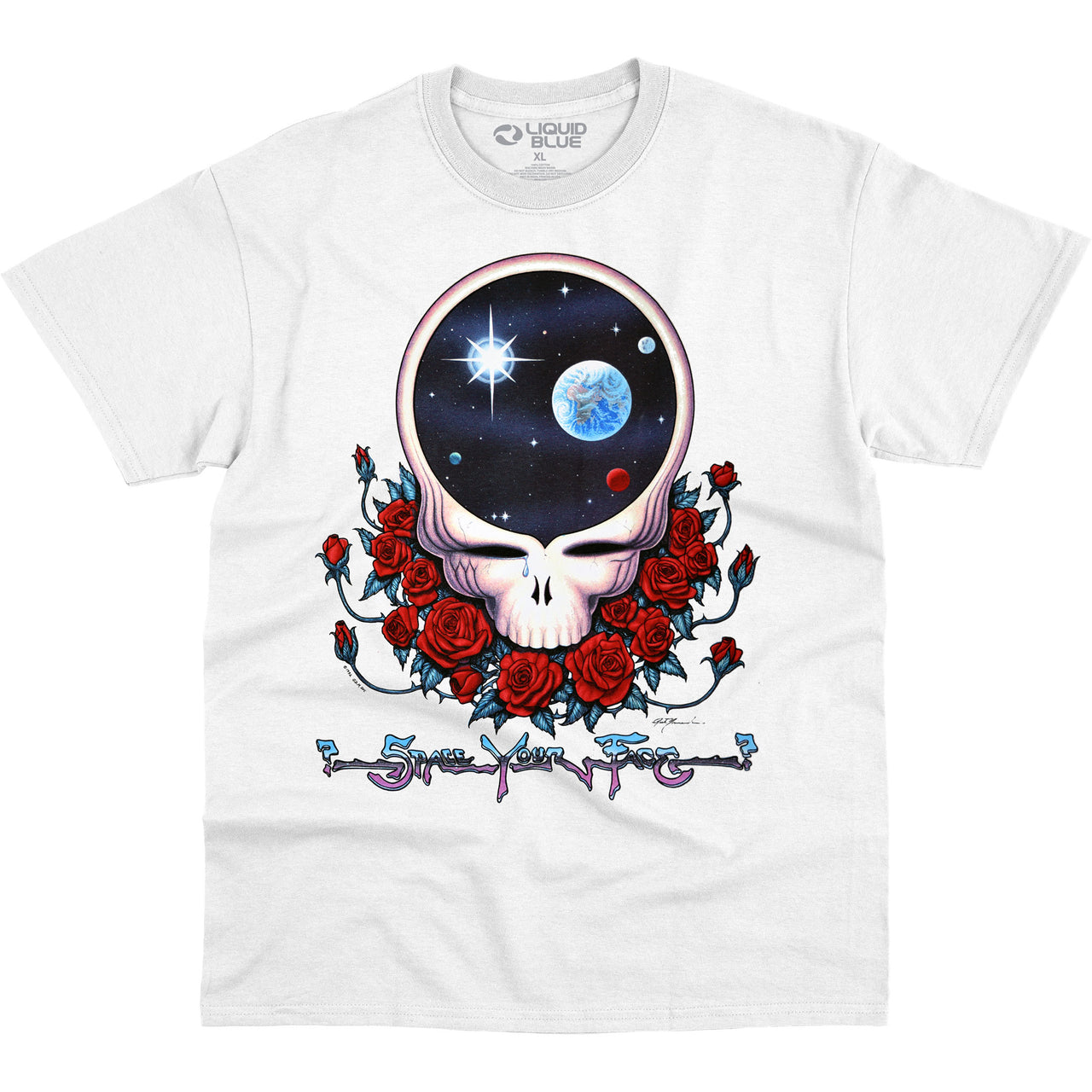 Space Your Face White T-Shirt