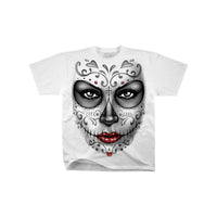 Thumbnail for Heart Skull White Athletic T-Shirt