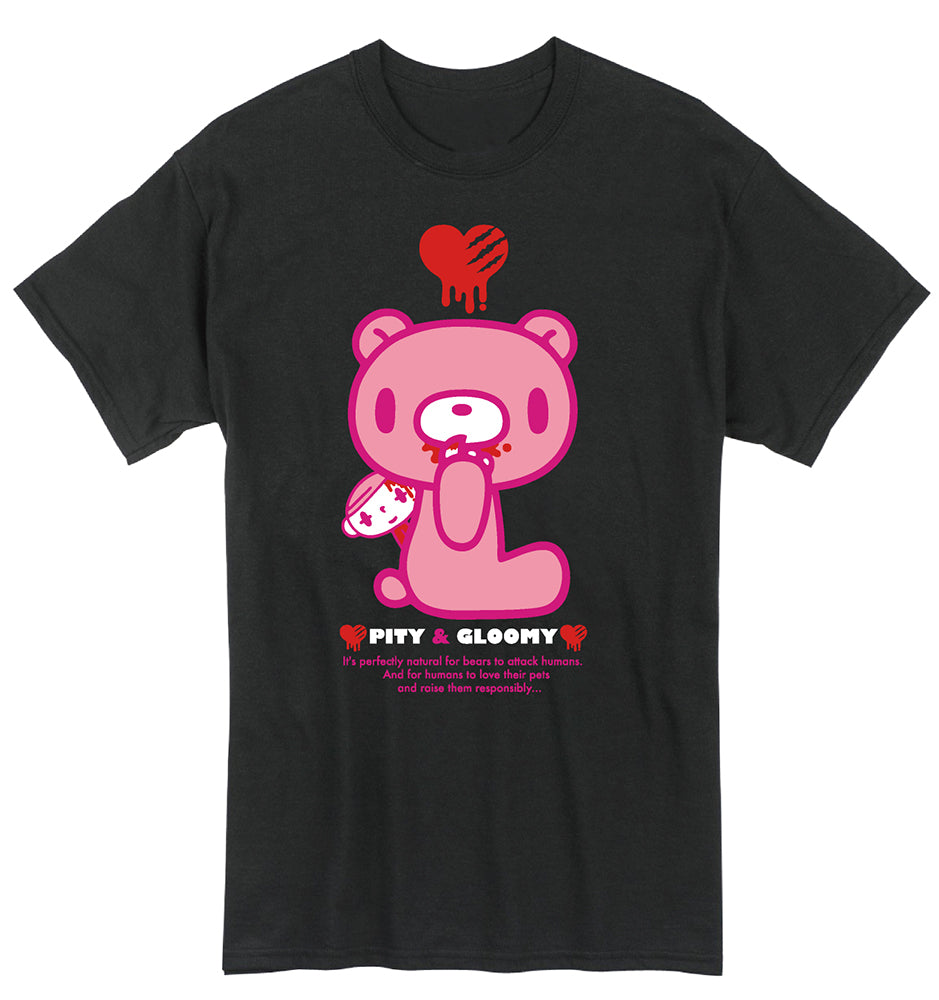 GLOOMY BEAR AND GLOOMY- GLOOMY BEAR HEART MENS T-SHIRT