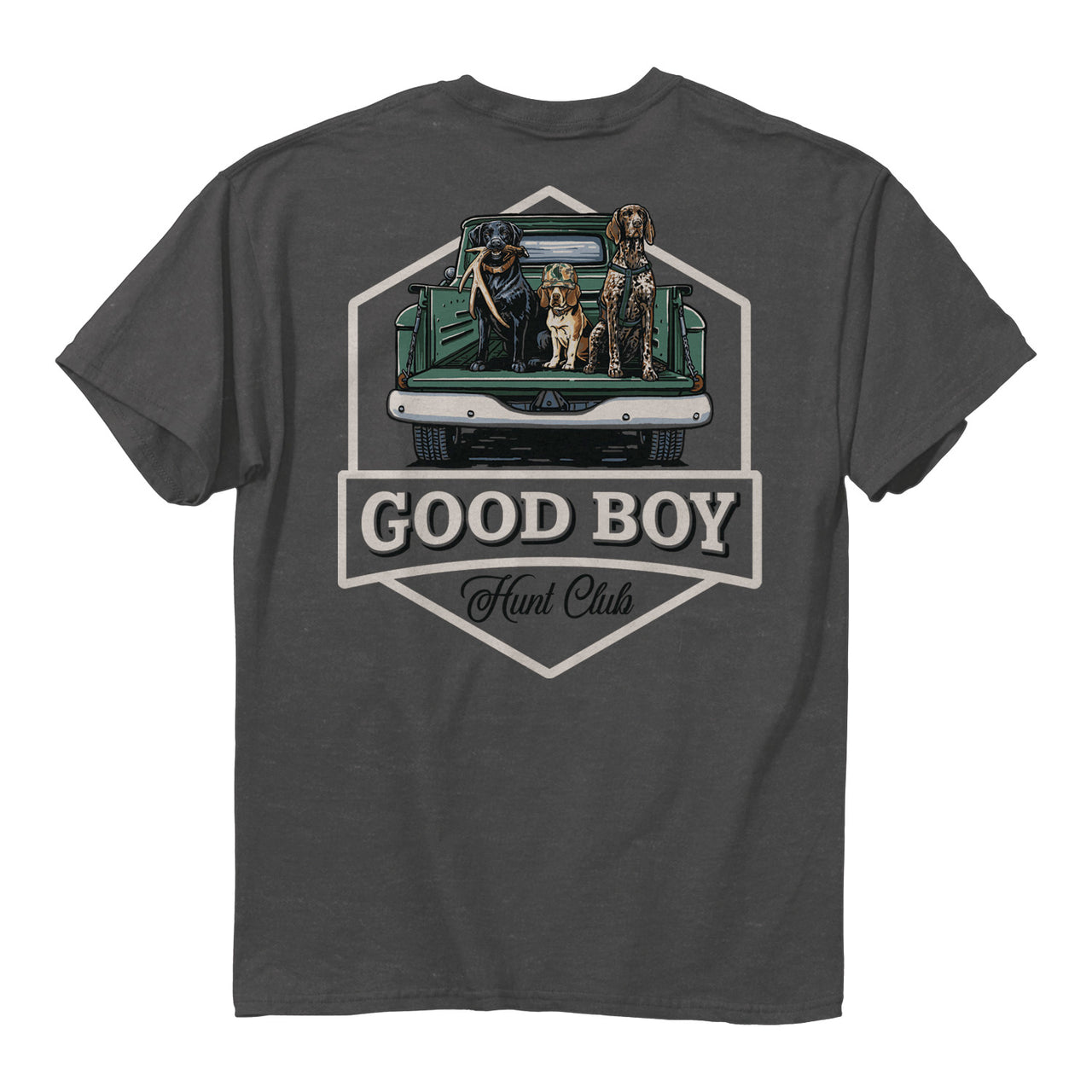 Good Boy Hunt Club Small Chest Hit / Large Back Print