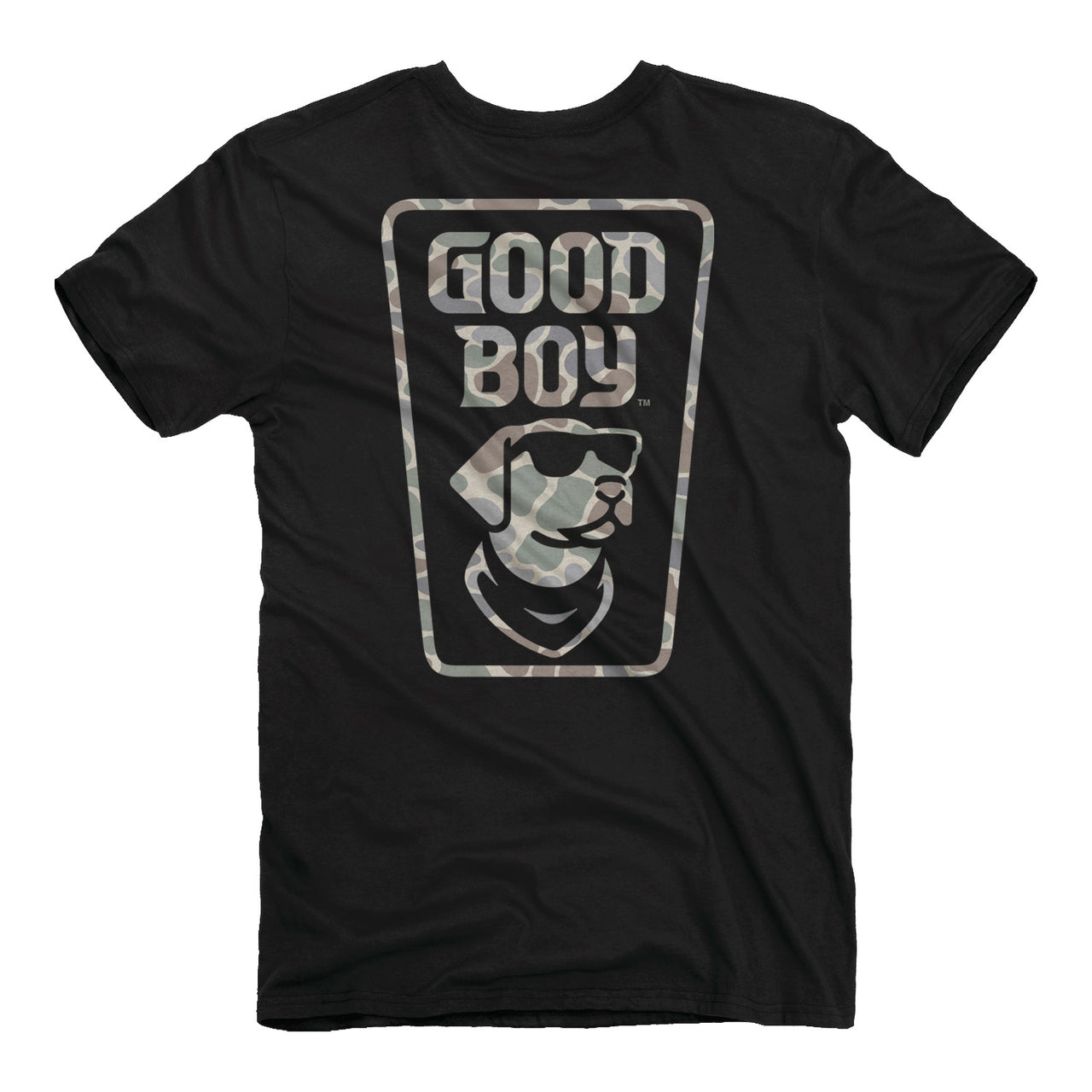 Good Boy Camo Small Chest Hit / Large Back Print