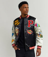 Thumbnail for Popeye Pow Satin Bomber W/ Chenille