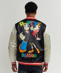 Thumbnail for Popeye Pow Satin Bomber W/ Chenille