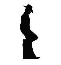 Thumbnail for Life-size Cowboy Leaning Silhouette Cardboard Cutout