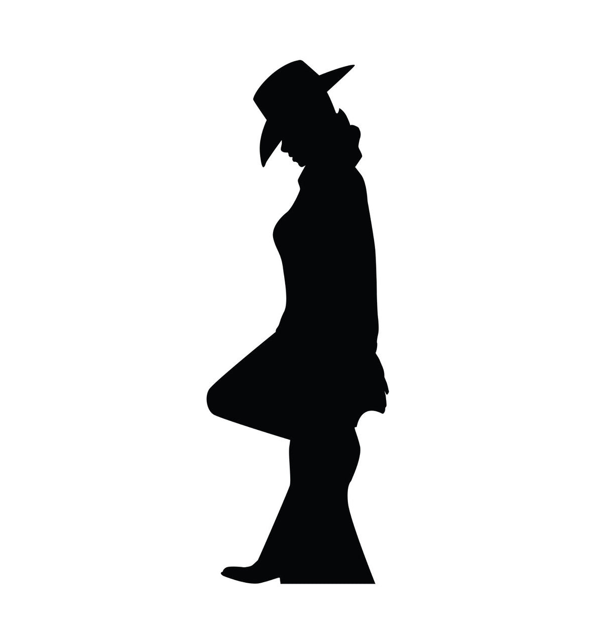 Life-size Cowgirl Silhouette Cardboard Cutout