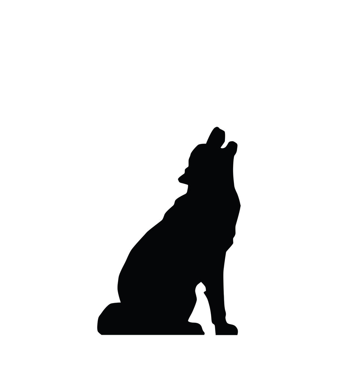 Life-size Howling Wolf Silhouette Cardboard Cutout