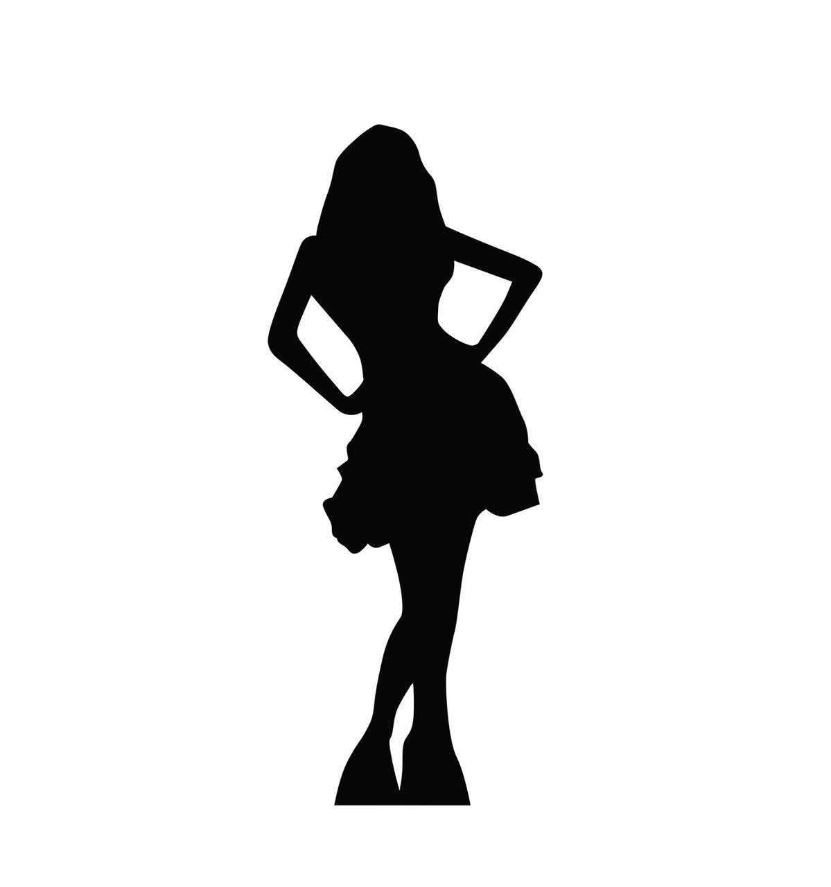 Life-size Woman In Skirt Silhouette Cardboard Cutout