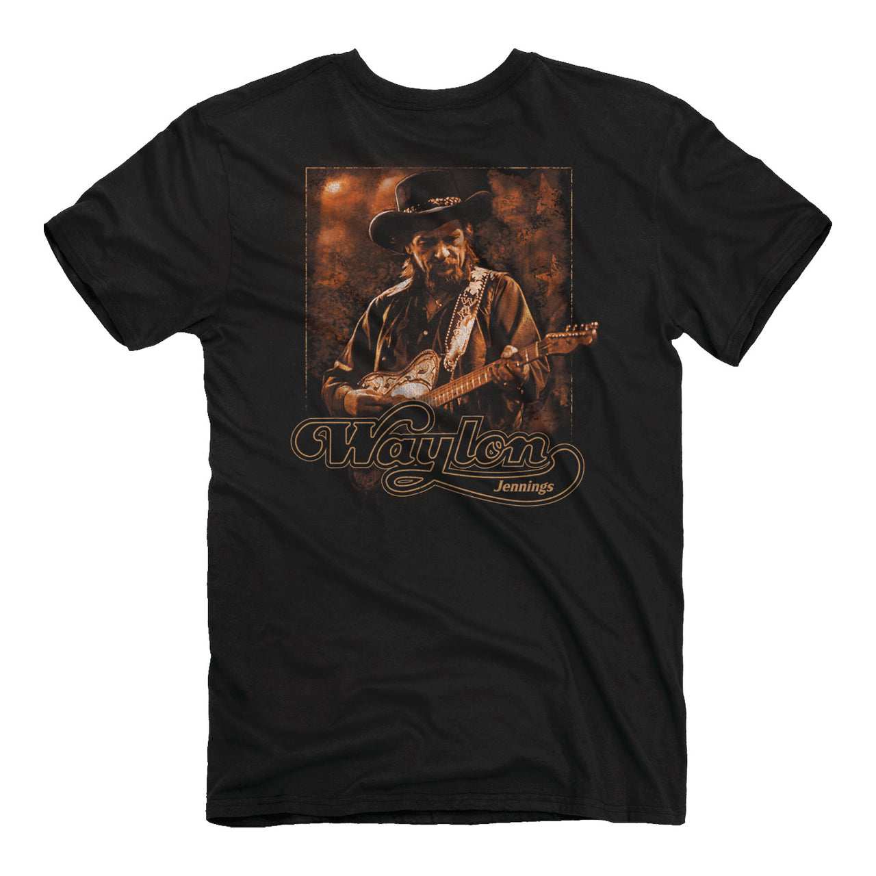 Waylon Jennings Sepia Portrait