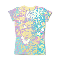 Thumbnail for Bubble Gum Bears Yellow Juniors Long Length T-Shirt