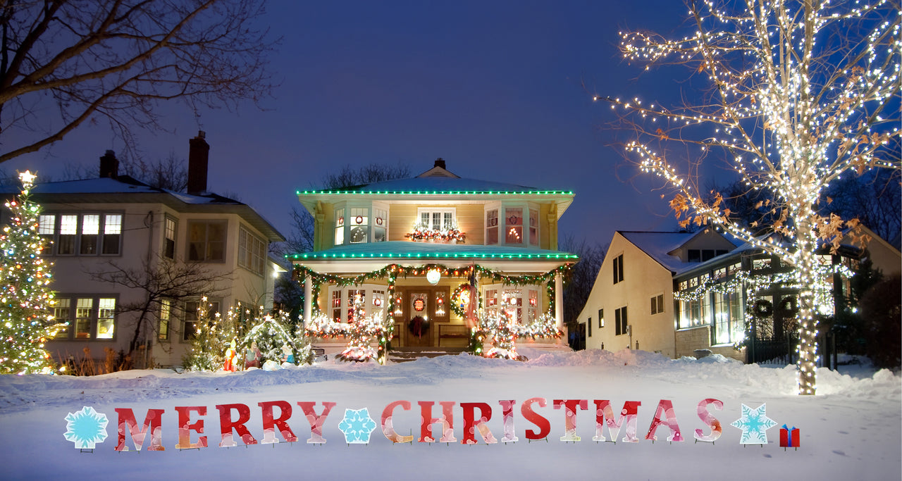 Merry Christmas Yard Sign Outdoor 2583