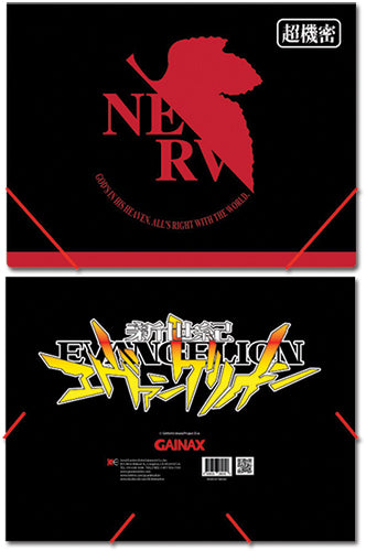 EVANGELION NERV LOGO ELASTIC BAND PP DOCUMENT FOLDER