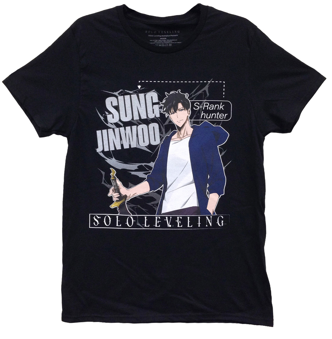SOLO LEVELING - SUNG JINWOO ATTACK STYLE BLACK MEN'S T-SHIRT