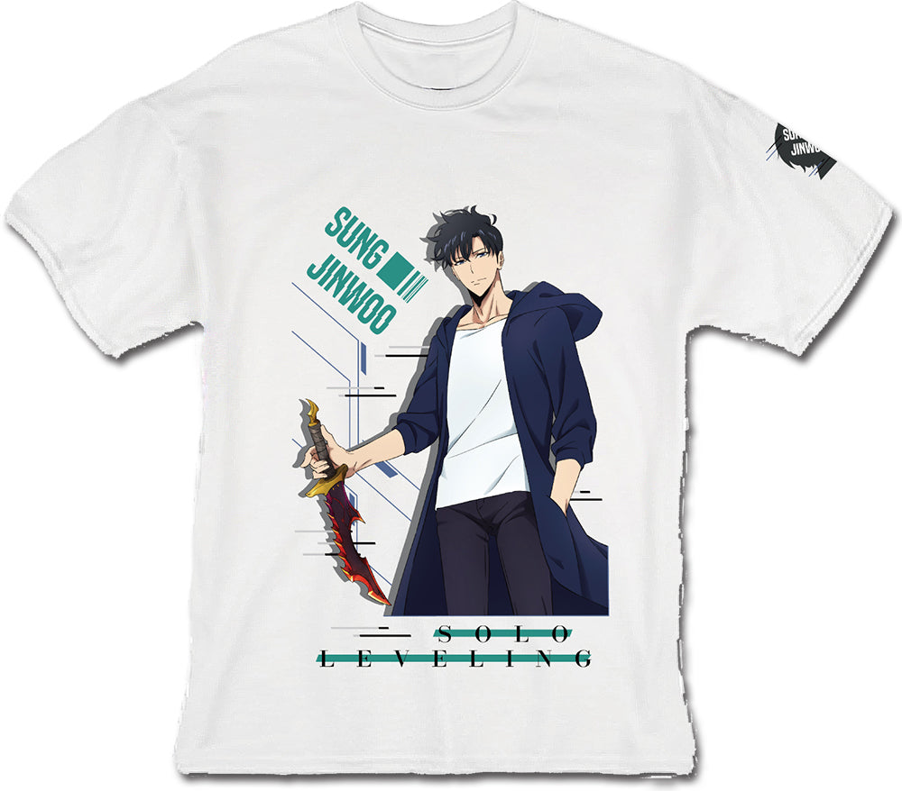 SOLO LEVELING - SUNG JINWOO WHITE MEN'S T-SHIRT