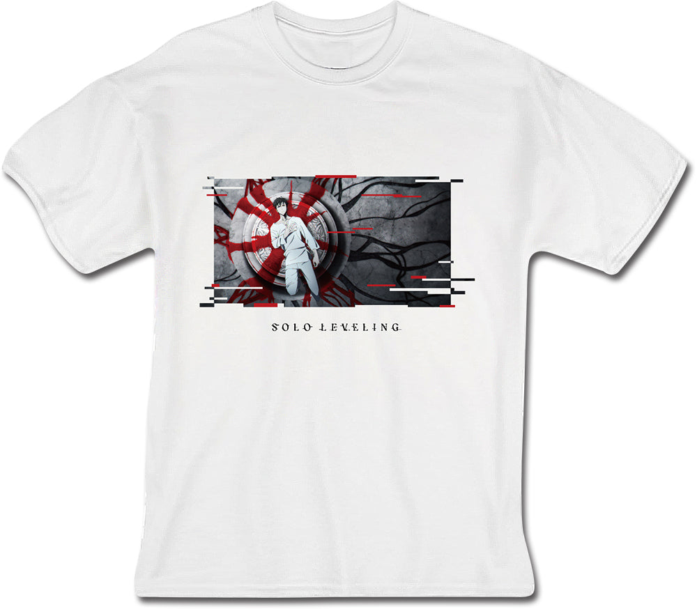 SOLO LEVELING - SUNG JINWOO KEY VISUAL WHITE MEN'S T-SHIRT